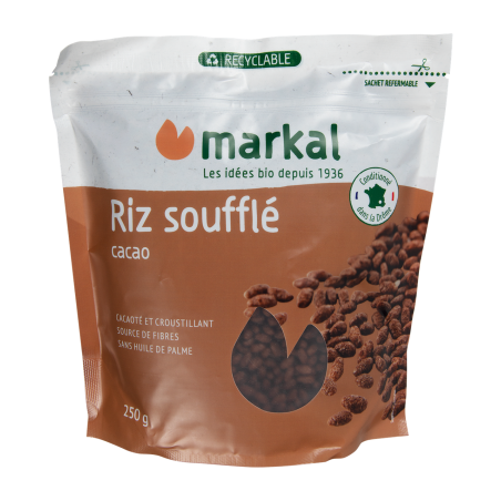 Riz Soufflé au Cacao BIO 250g Vrac BIO Markal