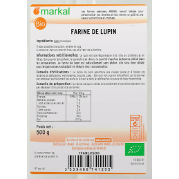 Farine de lupin bio riche en protéines 500 g : : Épicerie